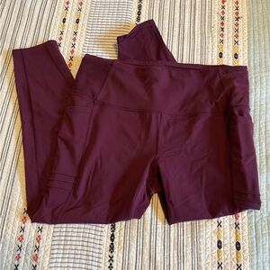 Oiselle pocket jogger 3/4 tights purple size 12